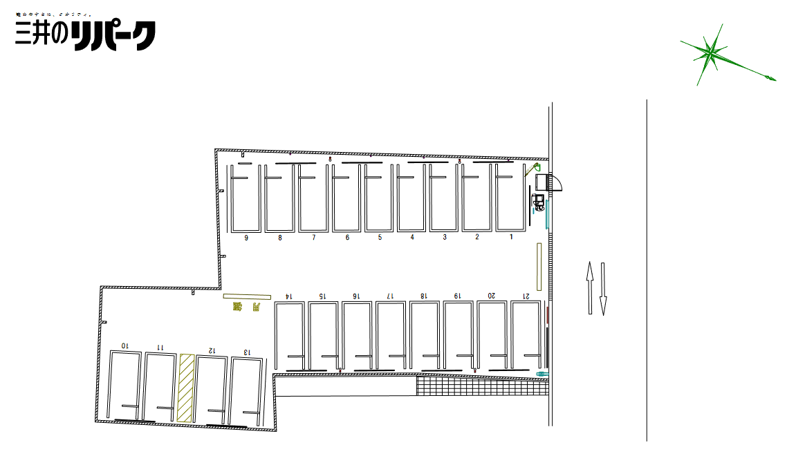 中桜塚３丁目第３の駐車配置図