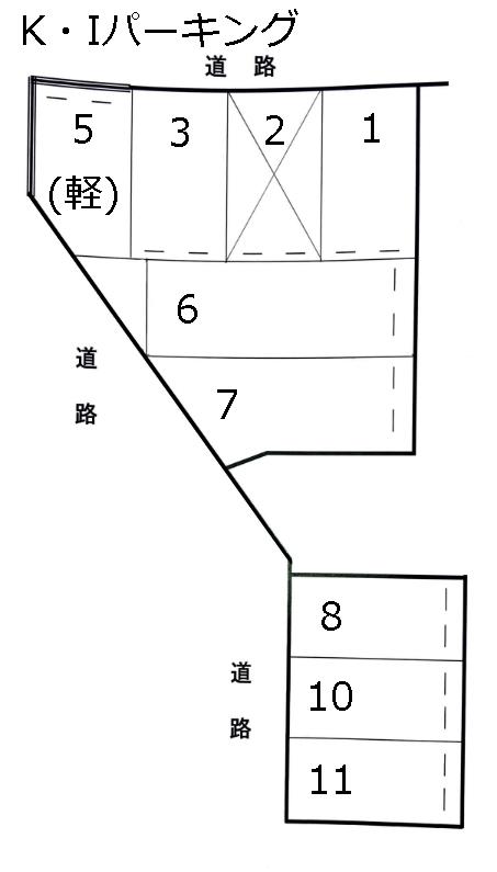 K・Iパーキングの駐車配置図