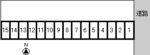 パティオ３１パーキングの駐車配置図