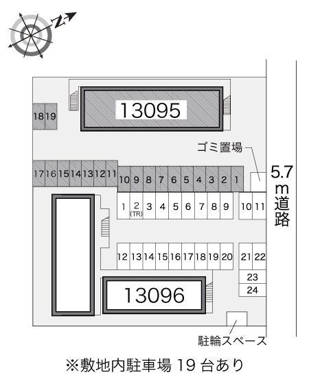 みどり野Ａ館(13095)の駐車配置図