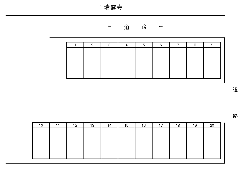 佐藤２丁目駐車場の駐車配置図