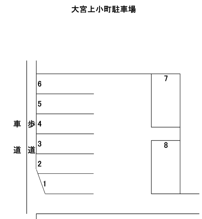 大宮上小町駐車場の駐車配置図