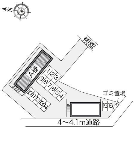 西水Ａ(13605)の駐車配置図