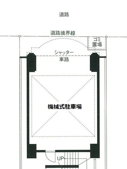 グリフィン横浜・馬車道駅前の駐車配置図