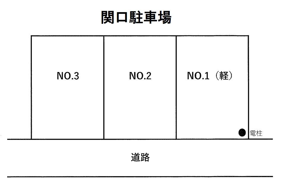 関口駐車場の駐車配置図