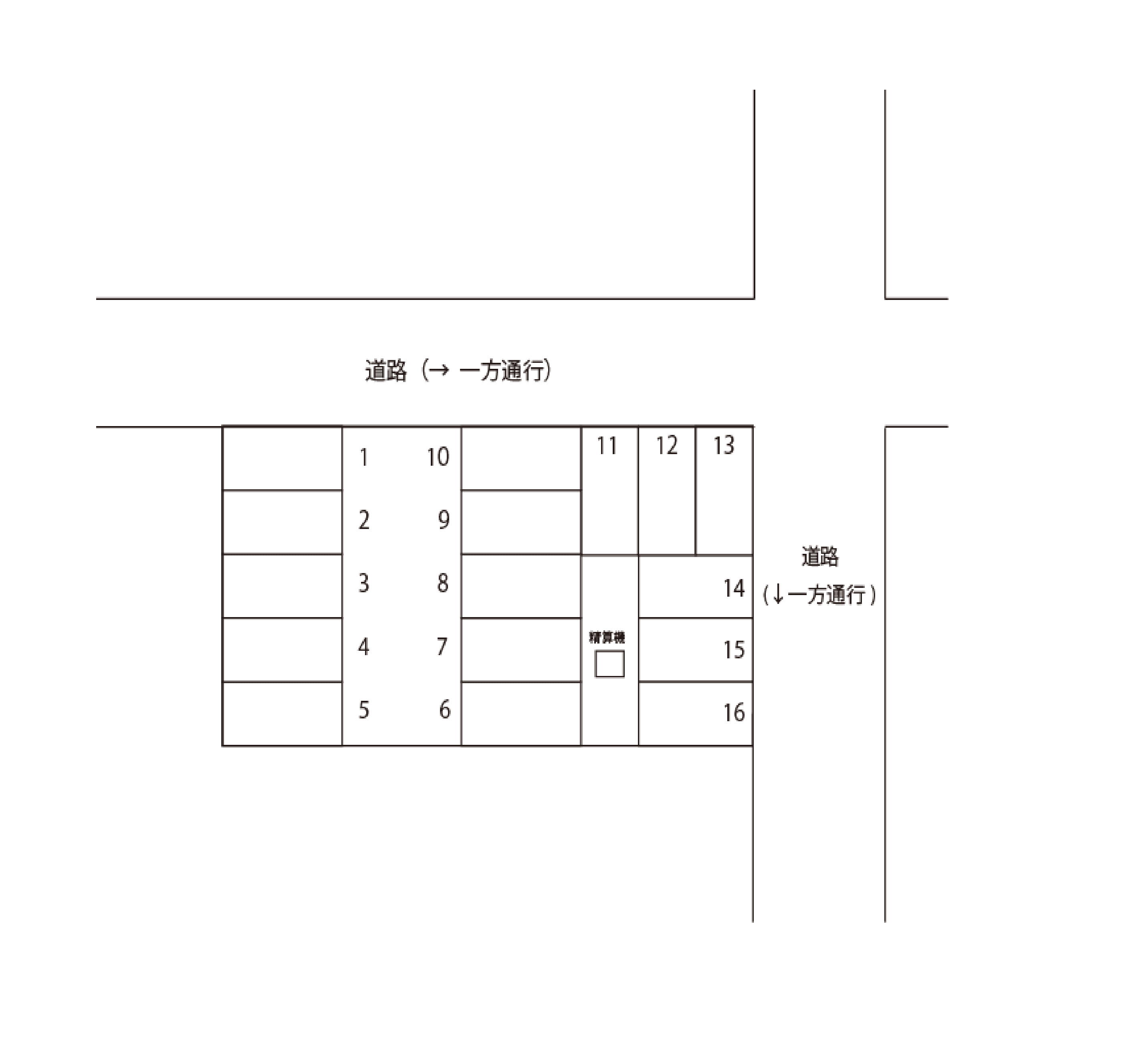 ザ・パークいわき平南町第3の駐車配置図