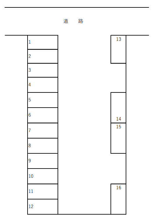 目次駐車場の駐車配置図