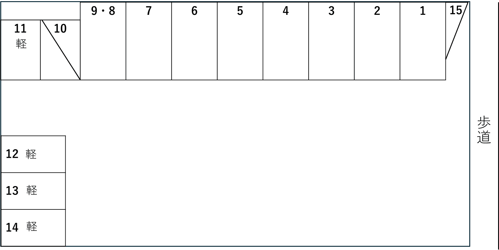 桃原駐車場の駐車配置図