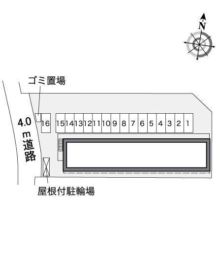 クラージュ下福元(37202)の駐車配置図