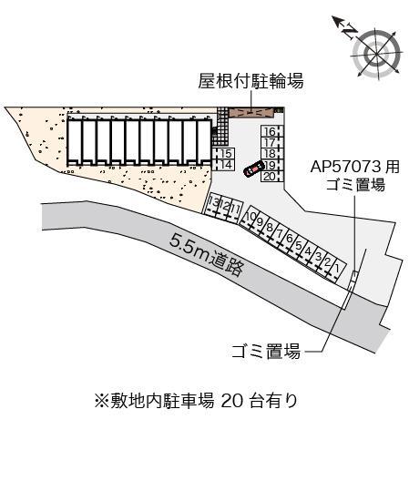 クレイノ下伊田(56529)の駐車配置図