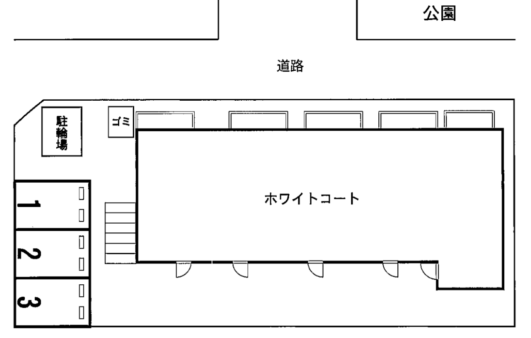 ホワイトコート駐車場の駐車配置図