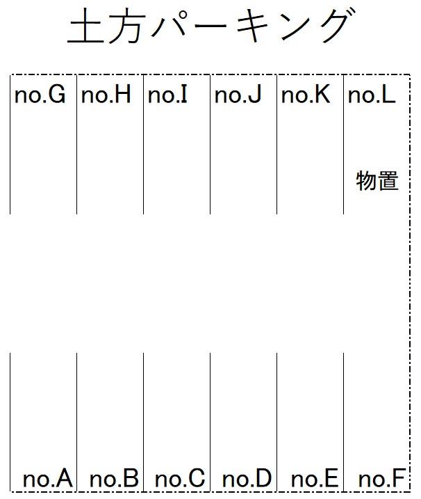 土方パーキングの駐車配置図