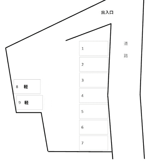 みはらしパーキングの駐車配置図