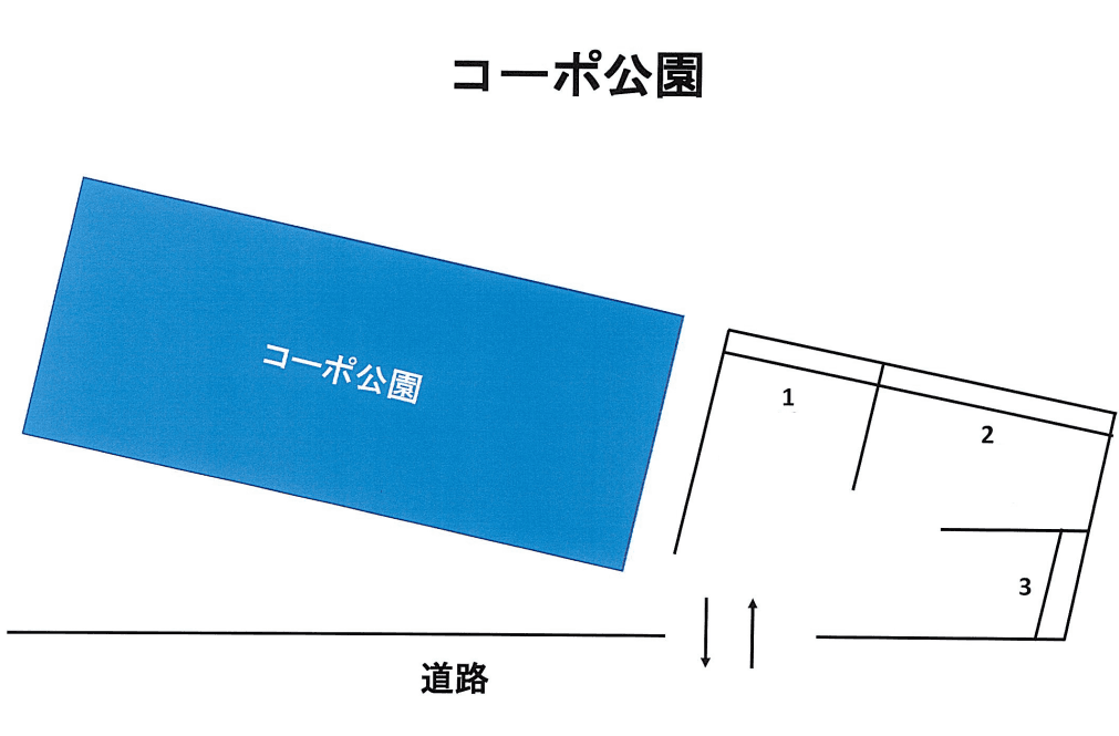 コーポ公園の駐車配置図