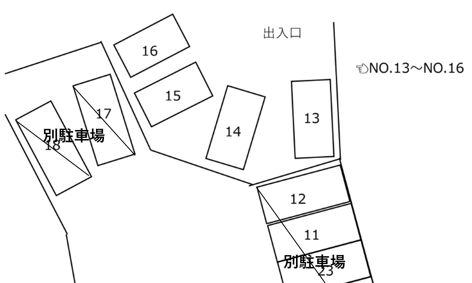 峰岡町2-127の駐車配置図