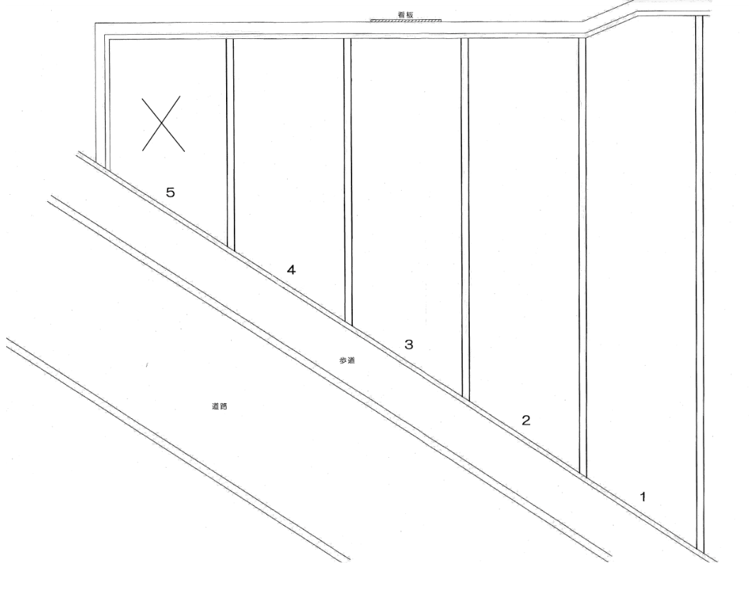 東力K駐車場の駐車配置図