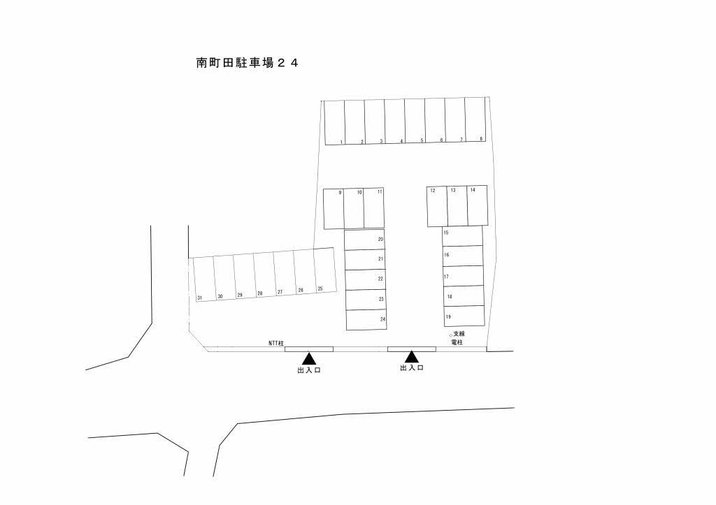 南町田駐車場24の駐車配置図