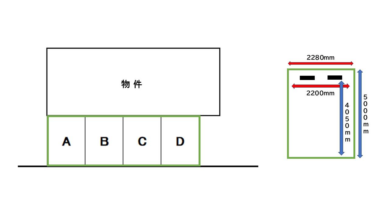 緑ヶ丘サマーパーキングの駐車配置図