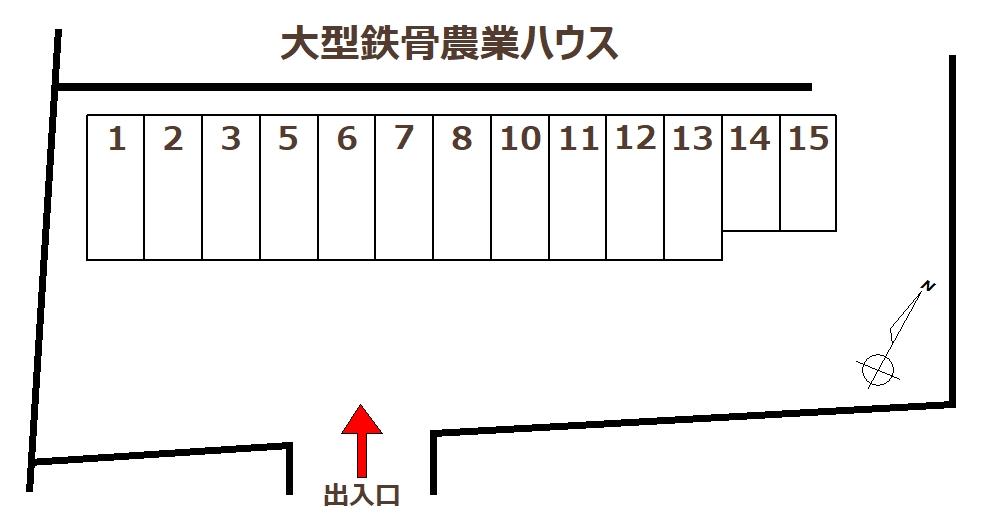 石関南駐車場　の駐車配置図