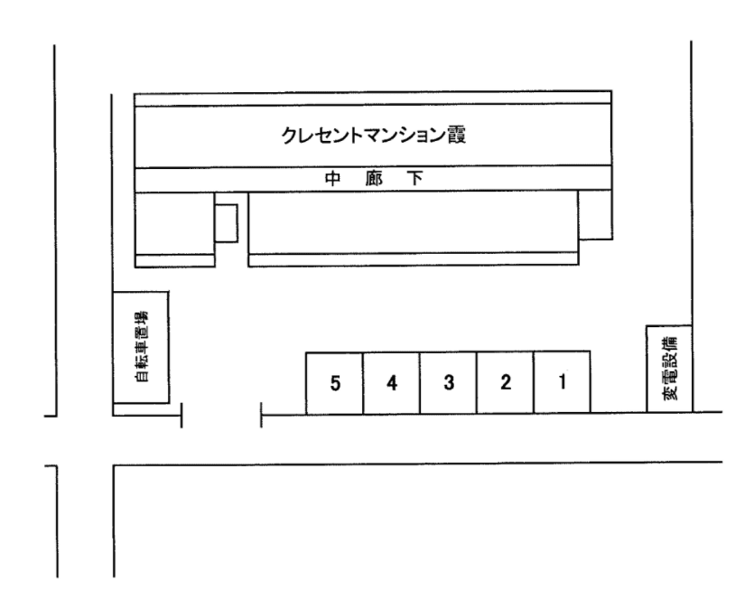 クレセントマンション霞の駐車配置図