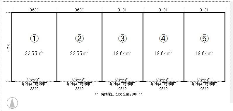 Ｌｕｘ Ｇａｒａｇｅ 清水の駐車配置図