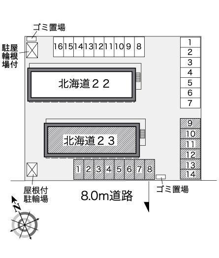 北海道２３(27230)の駐車配置図