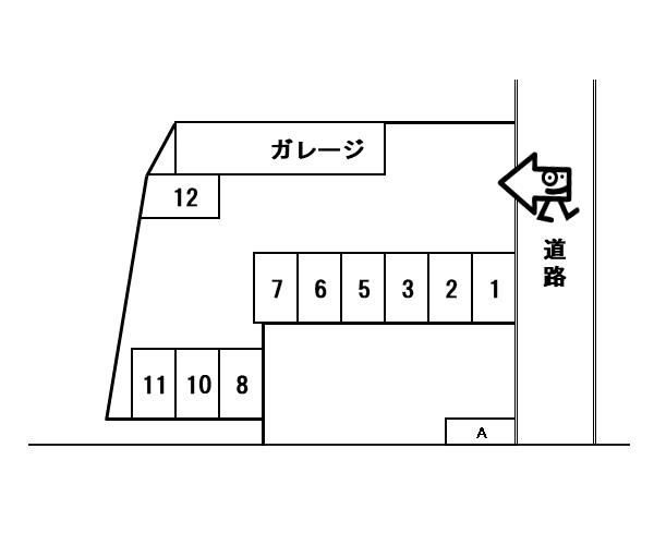 久安５丁目Ｍパーキングの駐車配置図
