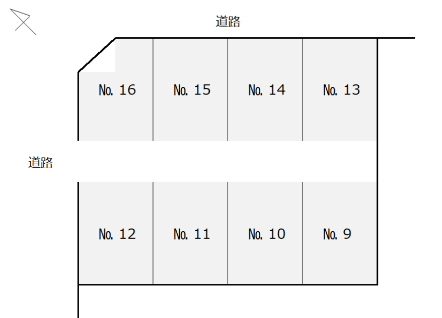 鷲津横須賀5072駐車場の駐車配置図
