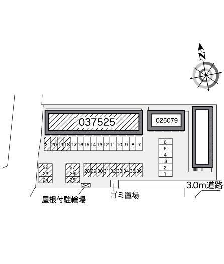 Ｋｉｔａｉｃｈｉ　Ｗ(37525)の駐車配置図