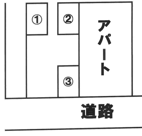 坂下３－１３駐車場の駐車配置図