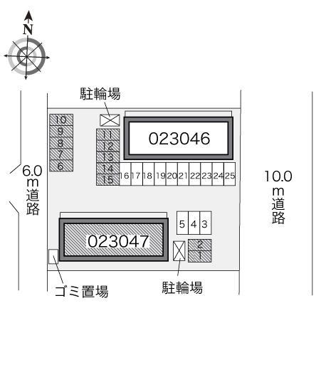 道上Ｂ(23047)の駐車配置図