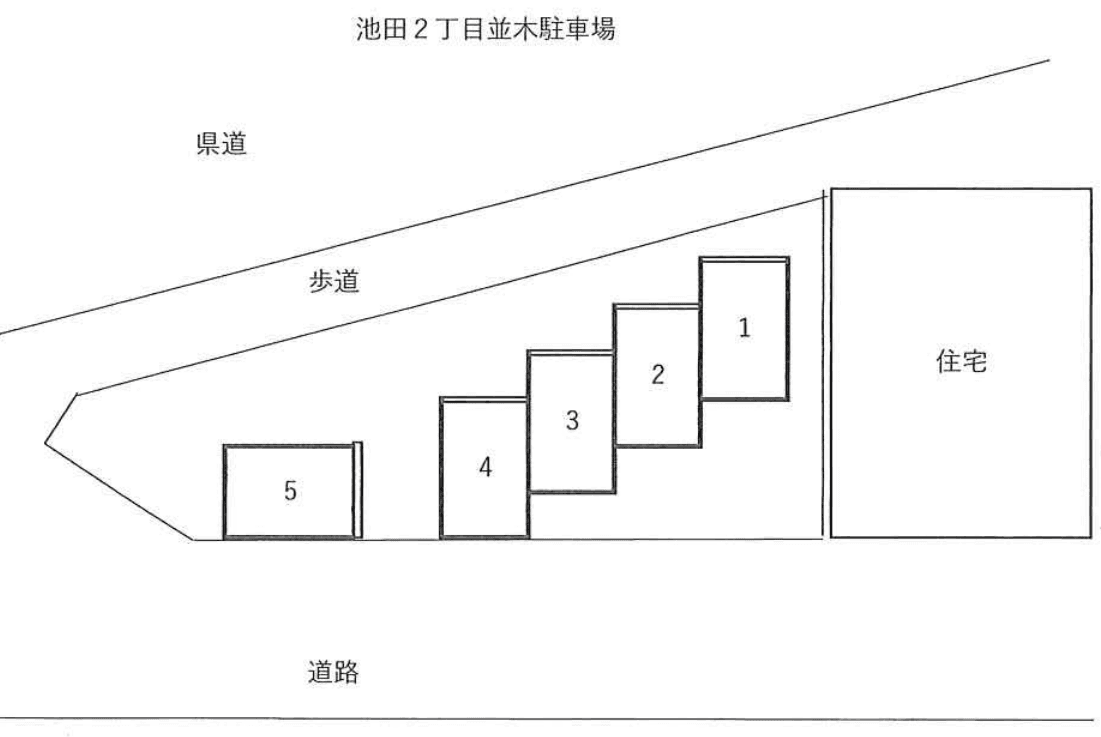 池田２丁目並木駐車場の駐車配置図