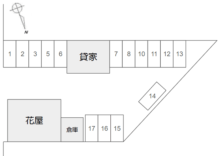 花影町駐車場の駐車配置図
