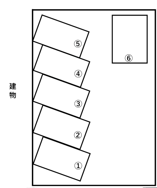 稲荷町第１駐車場⑧の駐車配置図
