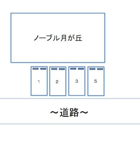 ノーブル月が丘の駐車配置図