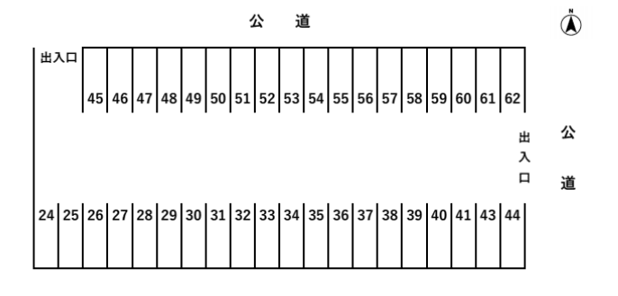 三井　駐車場の駐車配置図