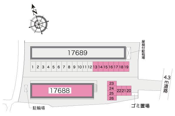 Ａｓｕｋａ(17688)の駐車配置図