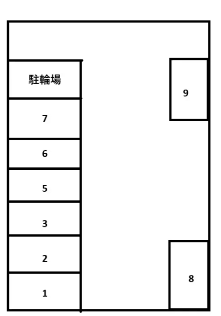 レジデンス三津屋の駐車配置図