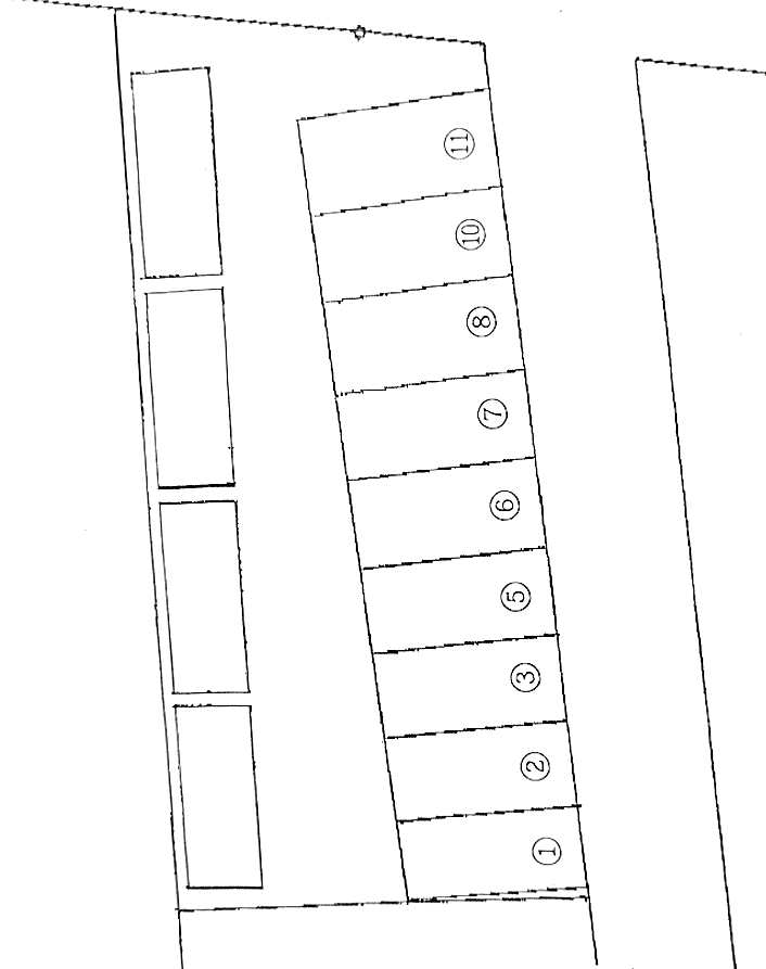 西川駐車場の駐車配置図