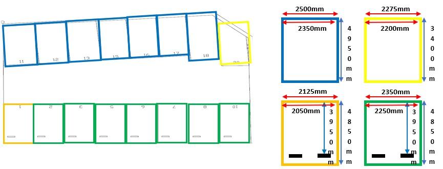 北安江４丁目Ｈパーキングの駐車配置図