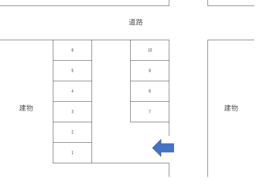 西条町御薗宇ｶﾞﾚｰｼﾞの駐車配置図