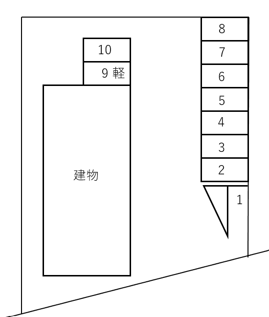 メゾンドユイット駐車場の駐車配置図