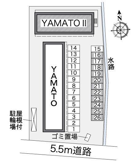 ＹＡＭＡＴＯⅡ(25458)の駐車配置図
