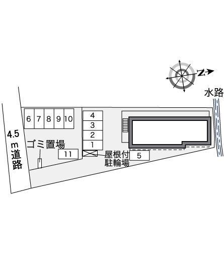 ＴＫテリー(35139)　敷地外駐車場の駐車配置図