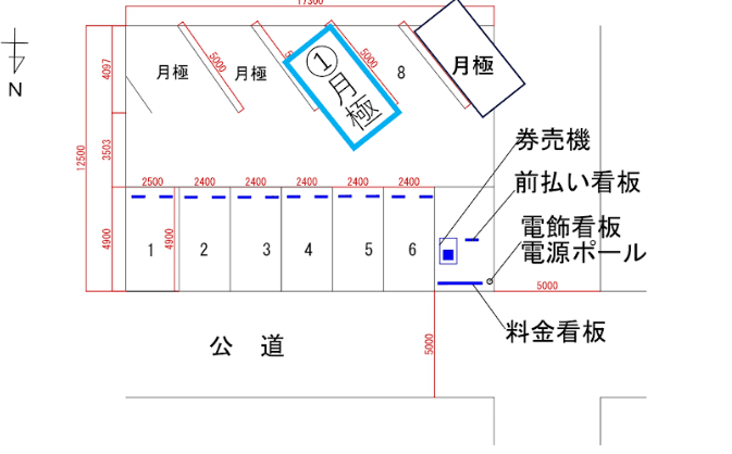 浜松寺島町第２の駐車配置図