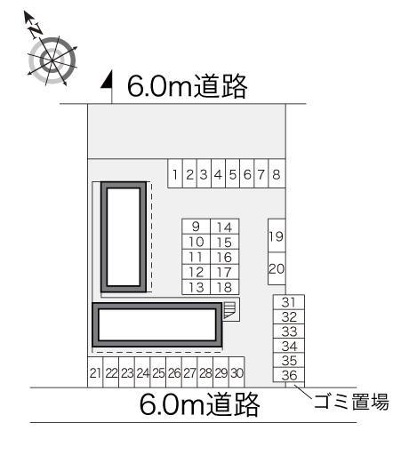 アサクラⅢ(16725)の駐車配置図