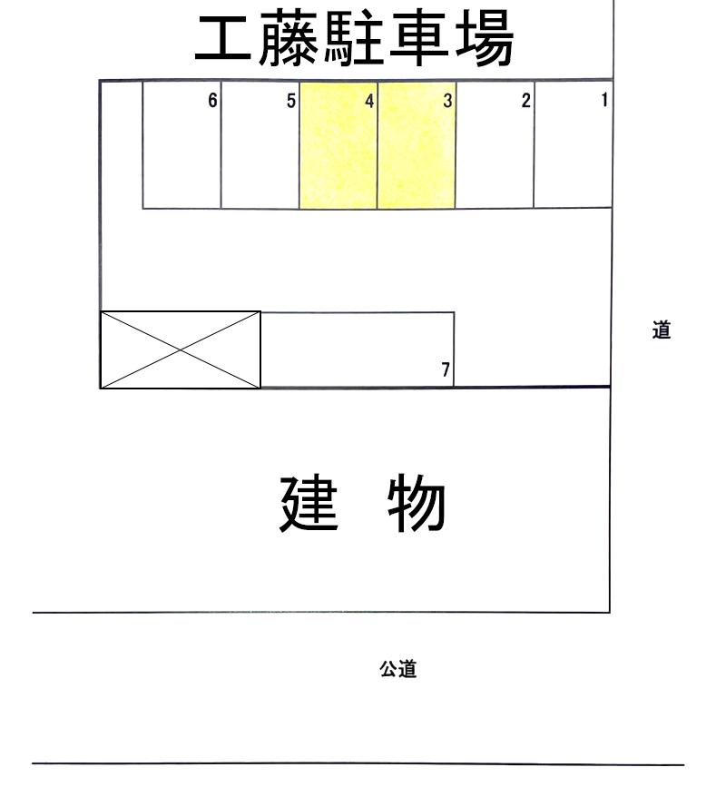 工藤駐車場の駐車配置図