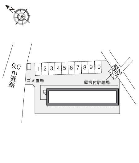 ノースビレッジ(22179)の駐車配置図