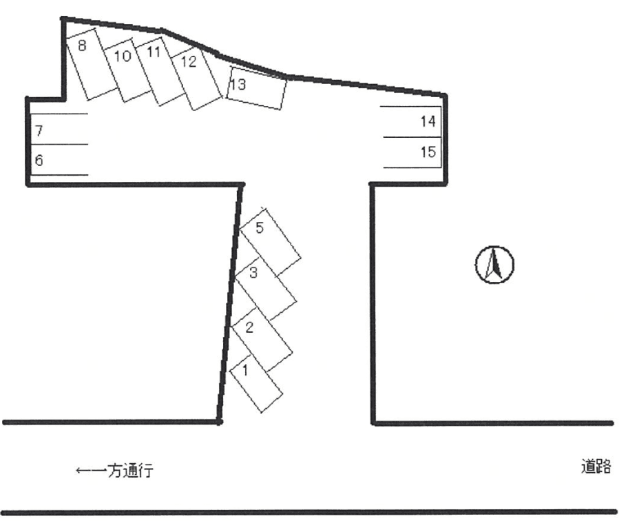 新宮ガレージの駐車配置図