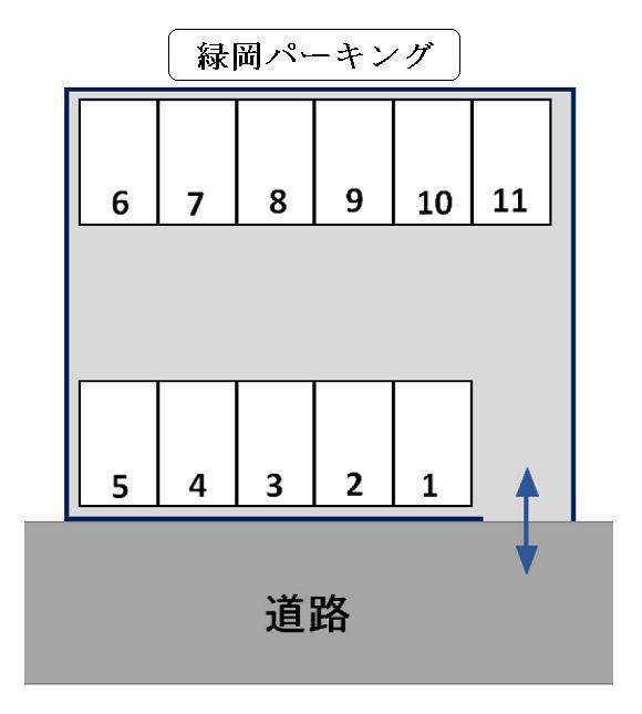 緑岡パーキングの駐車配置図